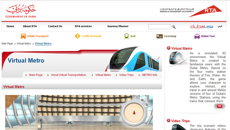 Olive Develops Virtual Transport Portal for Dubai Metro